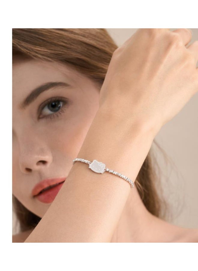 زجو مخصصة S925 الفضة الإسترلينية طبقات سوار هدية عيد ميلاد لطيف - Image 3