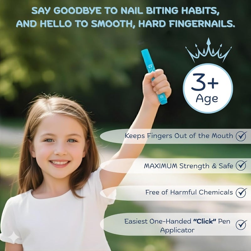 Nipit Honest10 Nail Biting Prevention Click Pen for Kids - Break The Thumb Sucking Habit - Safe Bitter Nail Formula, Lab Tested & Pediatric MD Approved - Easy Application, Mfr in USA (0.25 oz) - Image 5