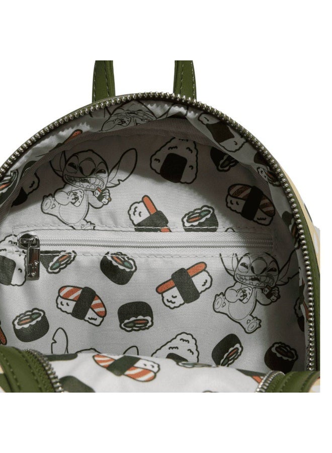 Loungefly x Funko POP! Disney Lilo & Stitch Stitch On Spam Musubi Mini Backpack (23 x 12.7 x 27.5 cm, Cream/Blue/Green) - Image 3