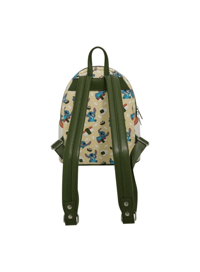 Loungefly x Funko POP! Disney Lilo & Stitch Stitch On Spam Musubi Mini Backpack (23 x 12.7 x 27.5 cm, Cream/Blue/Green) - Image 4