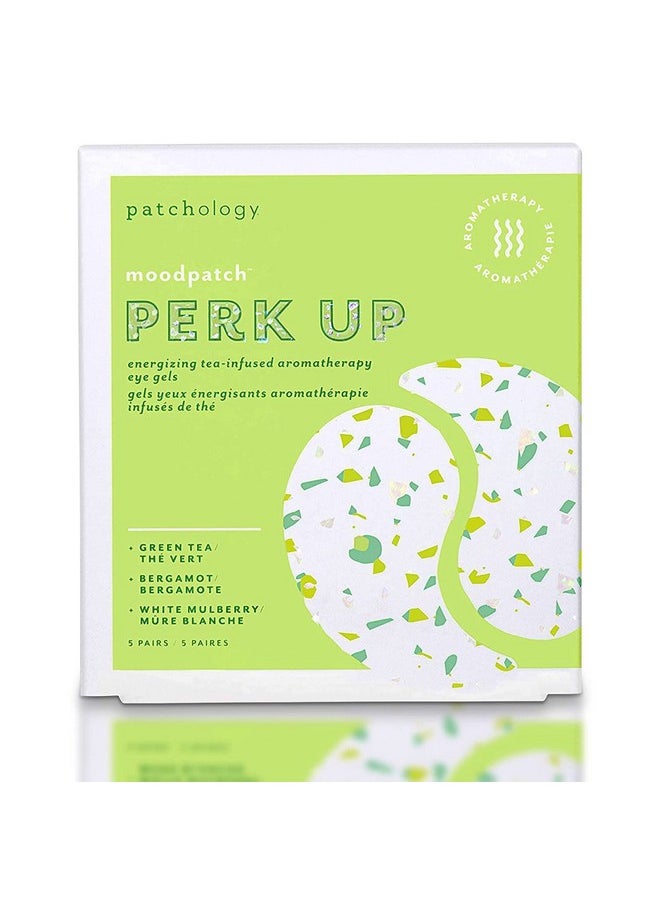 Patchology - Perk Up Hydrating Under Eye Masks With Green Tea Under Eye Patches For Dark Circles And Puffy Eyes Care Treatment & Moisturizer Eye Bags Puffiness & Wrinkles Reducer (5 Pairs) - Image 1