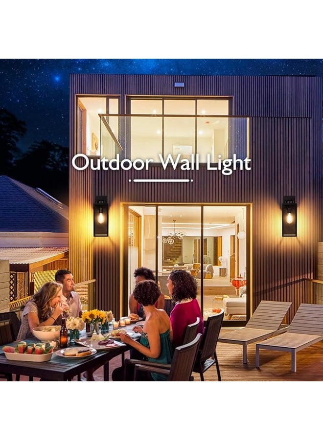 واي دي مصباح جداري خارجي عصري من YD، مصباح جداري مقاوم للماء للحديقة والشرفة والفناء والممر، وحدة إضاءة خارجية مزخرفة بغطاء زجاجي - Image 4