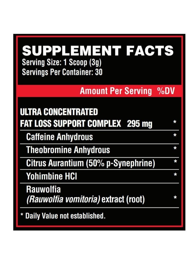 Nutrex Research Lipo 6 Black Powder 30 Servings Blue Raspberry  - Image 2