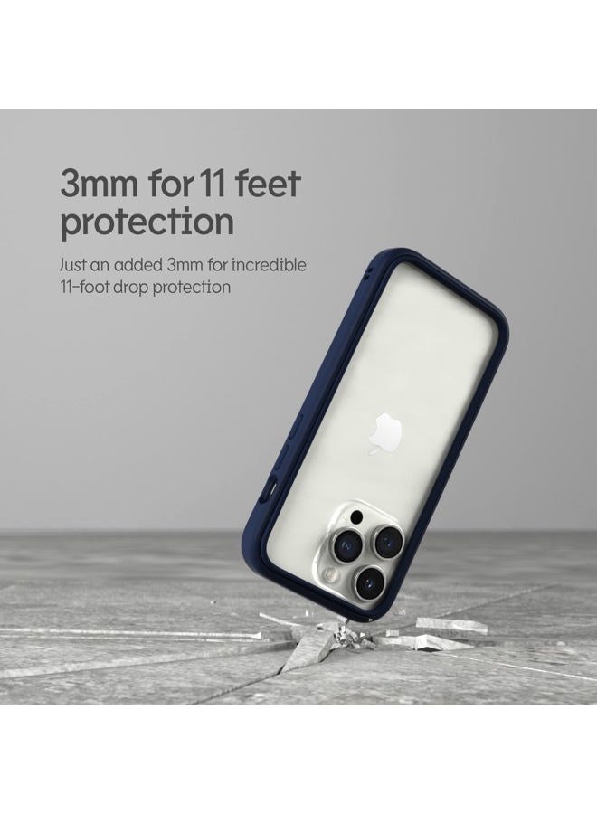 RHINOSHIELD Bumper Case Compatible with [iPhone 14 Pro] | CrashGuard NX - Shock Absorbent Slim Design Protective Cover 3.5M / 11ft Drop Protection - Black - Image 2