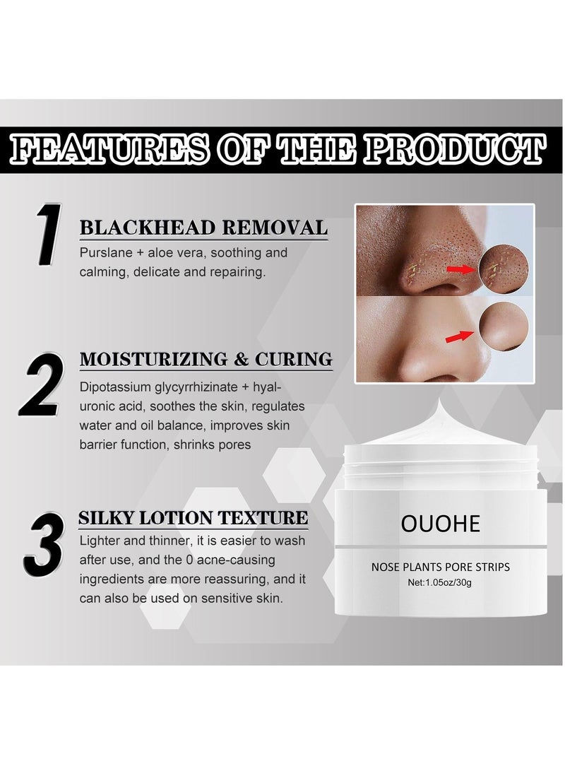 Deep Cleansing, Blackhead Removal, Gentle Pore Tightening, Strawberry Nose Mask