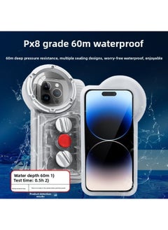 Generic Q3H Mobile Phone Waterproof Bag Diving Case Touchscreen Swimming Underwater Photo Sealing Bag Universal For Iphone 121314 Protection-Color:The Latest Exclusive For Iphone 15plus Special Transparent Color  - Image 3