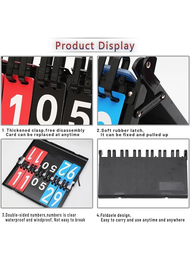 DUNISO Manual Flip Scoreboard ,6 Digit Portable Table Top Scoreboard Flipper ,Suitable for Football ,Basketball,Volleyball, Tennis and Other Competitive Sports - Image 4
