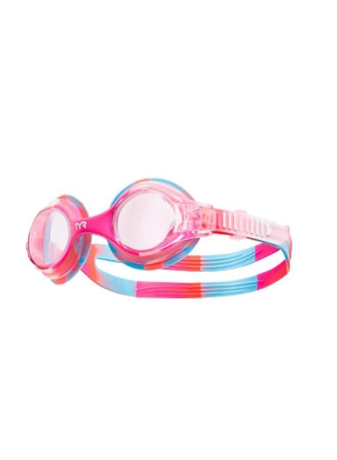 TYR TYR Youth Tie Dye Swimple Goggles, Pink/White, One Size, Age 3-10 - Image 3