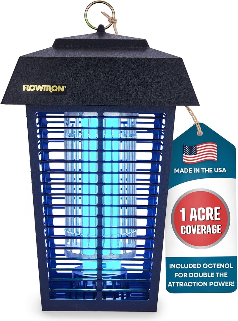 Flowtron Bug Zapper, 1 Acre of Outdoor Coverage with Powerful 40W Bulb & 5600V Instant Killing Grid, Electric Insect, Fly & Mosquito Zapper, Made in The USA - Image 1