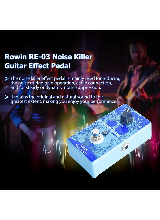 Rowin - Noise Killer Effect Pedal True Bypass Noise Gate Guitar Effect Pedals With Threshold Control Knob For Electric Guitar Bass - Image 1