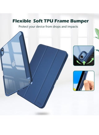 Case for iPad (A16) 11th Generation 11 Inch 2025/10th Generation 10.9 Inch 2022 Case with Pencil Holder, Hybrid iPad 11 10 Case with Clear Back, Supports Auto Wake/Sleep -Navy - view 4