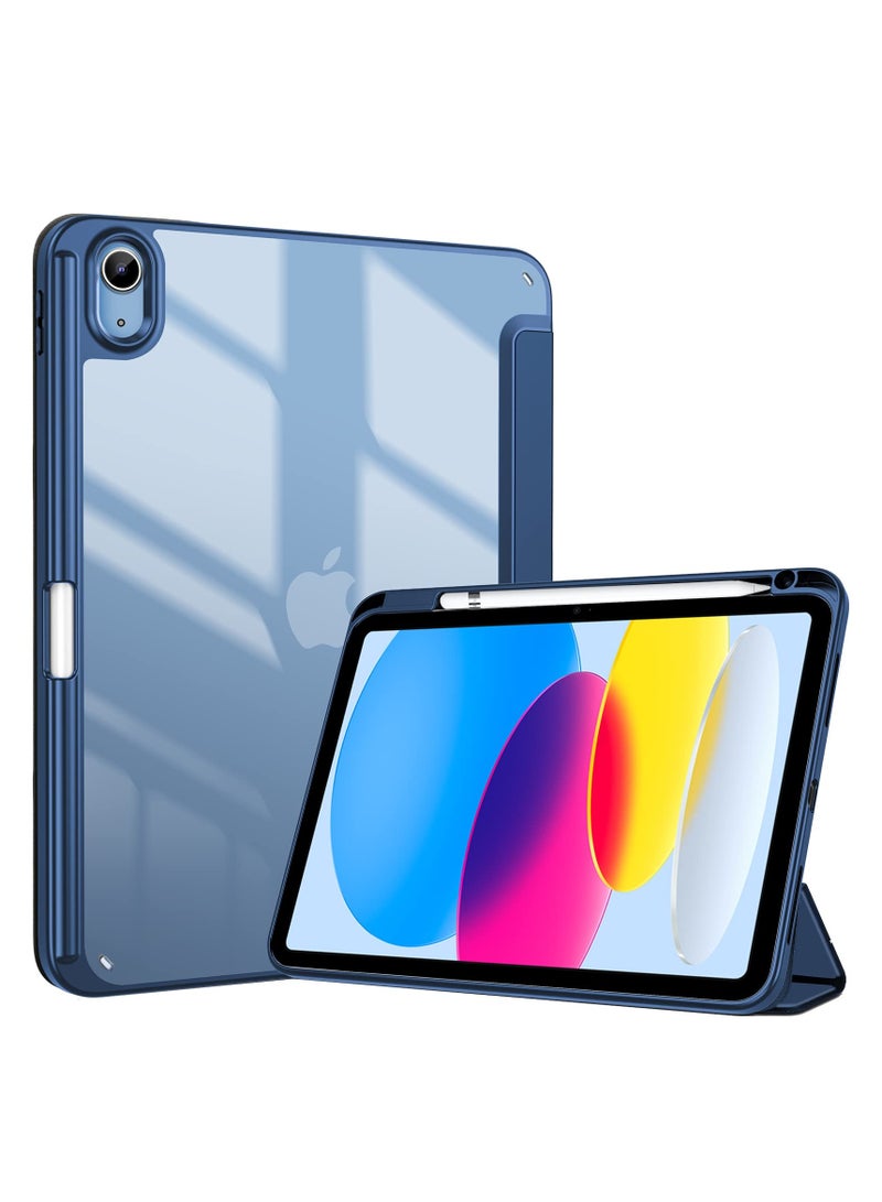 phomemo Case for iPad (A16) 11th Generation 11 Inch 2025/10th Generation 10.9 Inch 2022 Case with Pencil Holder, Hybrid iPad 11 10 Case with Clear Back, Supports Auto Wake/Sleep -Navy - Image 5