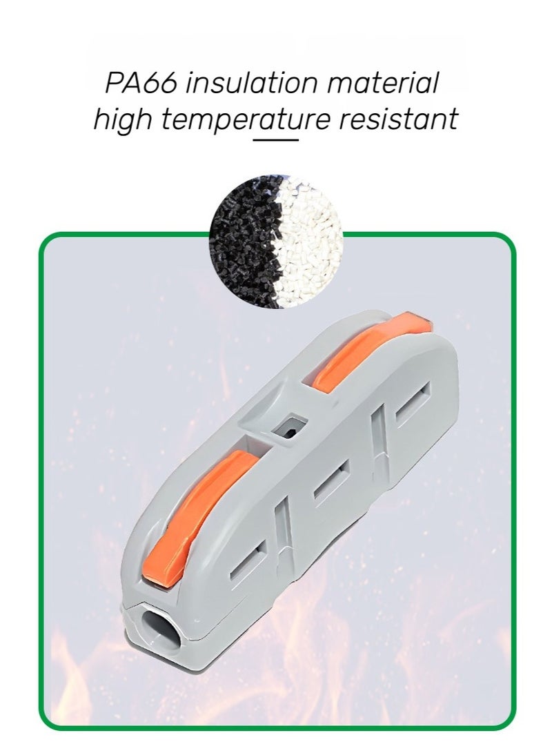 10 قطع من موصلات الأسلاك السريعة، موصلات توصيل الأسلاك المدمجة العالمية، 0.08-4.0 مم، طرف موصل قابل للدفع (PCT1-1، 10 قطع) - Image 3