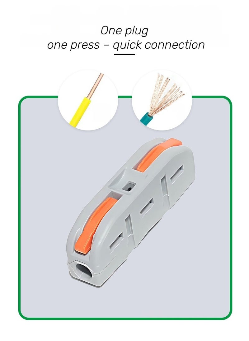 10 قطع من موصلات الأسلاك السريعة، موصلات توصيل الأسلاك المدمجة العالمية، 0.08-4.0 مم، طرف موصل قابل للدفع (PCT1-1، 10 قطع) - Image 2