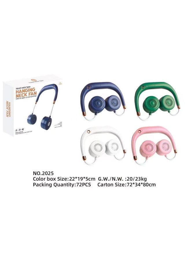 Halter Fan Lazy Student Charging Portable Lighting Kitchen Cooling Head-mounted Mute Portable Dormitory-Specifications:2026 Hanging Belt Desktop (order Note Color)  - Image 5