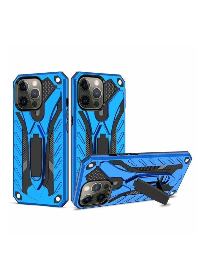 Bills iPhone 13 Pro Premium Armor Case Built-In Kickstand - Military-Grade Shockproof Protective Cover with Reinforced Corners (Blue)  - Image 1