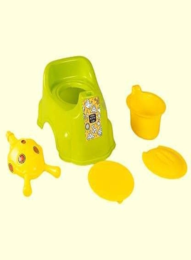 Zerya Robot Baby Potty Training Seat- Chair for Kids- Infant Potty Toilet Chair with Removable Tray & Closing Lid (Green) - Image 2