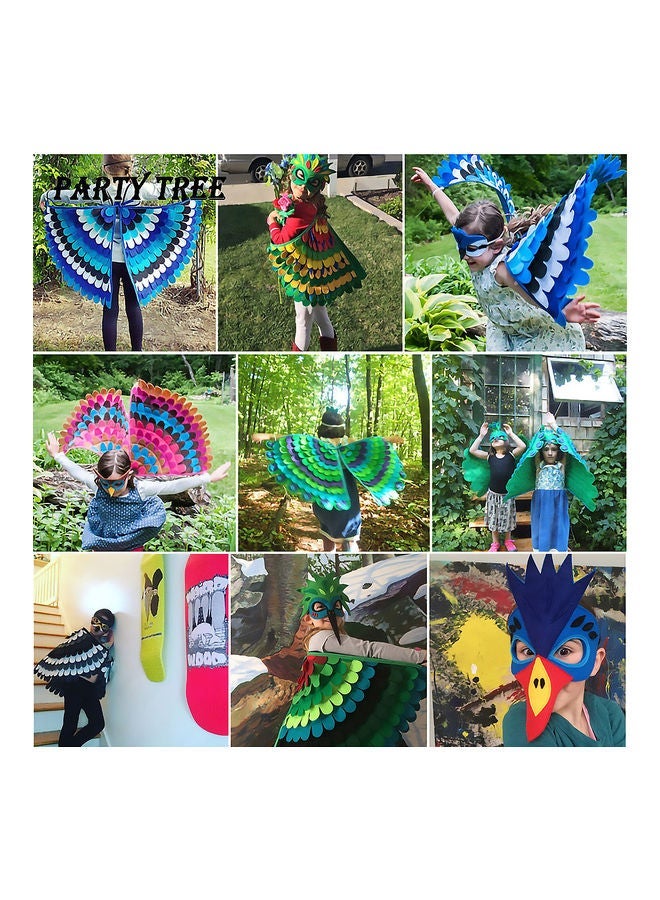 NIBEMINENT Creative Felt Wings Dress Set For Kids 100cm - Image 3