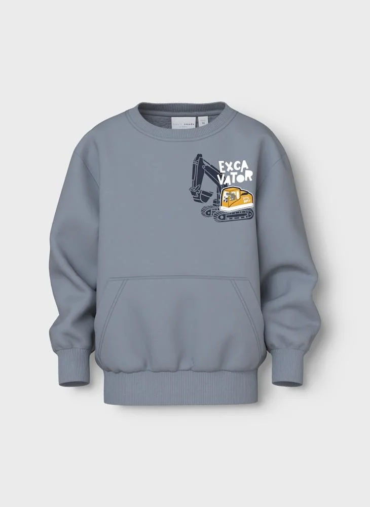 NAME IT Kids Graphic Crew Neck Sweatshirt