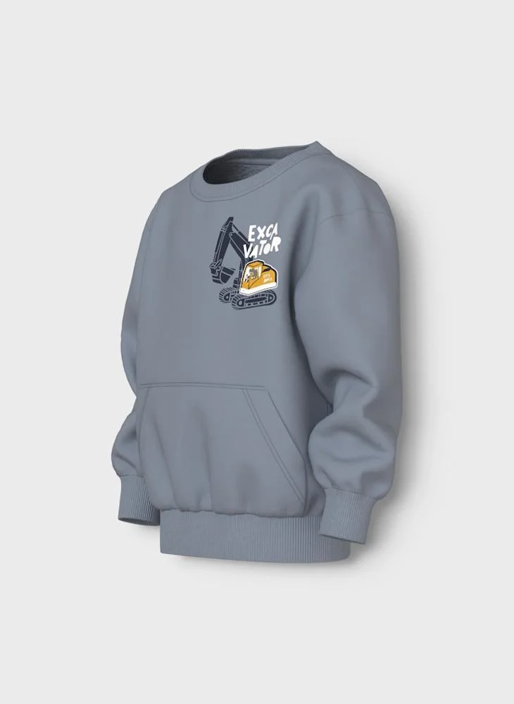 NAME IT Kids Graphic Crew Neck Sweatshirt
