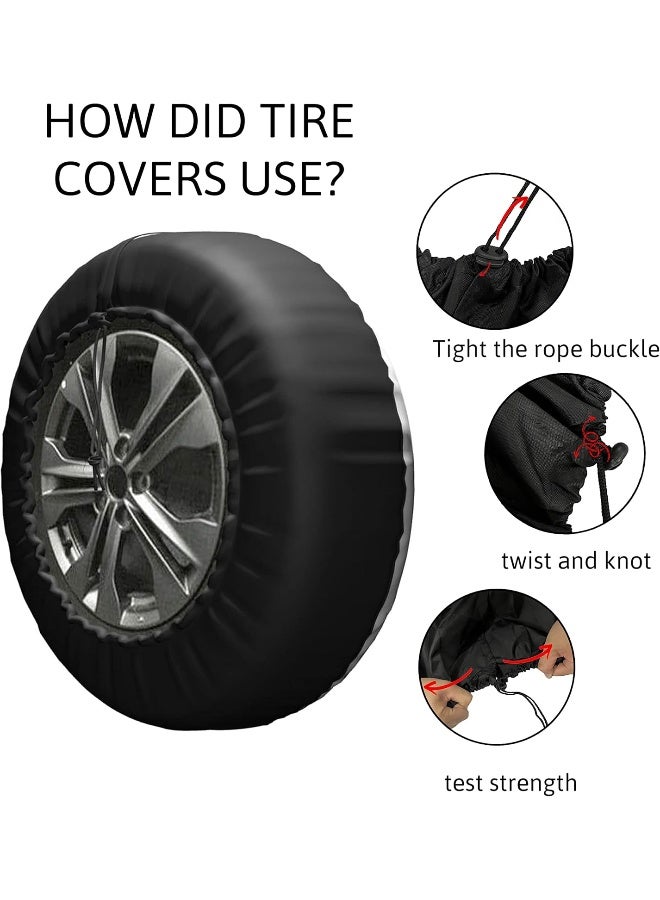 cozipink Mountains Nature Scenery Spare Tire Cover Star Lake Landscape Wheel Protectors Weatherproof Wheel Covers Universal Fit for Trailer Rv SUV Truck Camper Travel Trailers Accessories 14" - Image 5