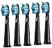 teeteck 5pc Toothbrush Heads Compatible with Fairywill D7D8FW507508 551917959D1D3 Black - Image 1