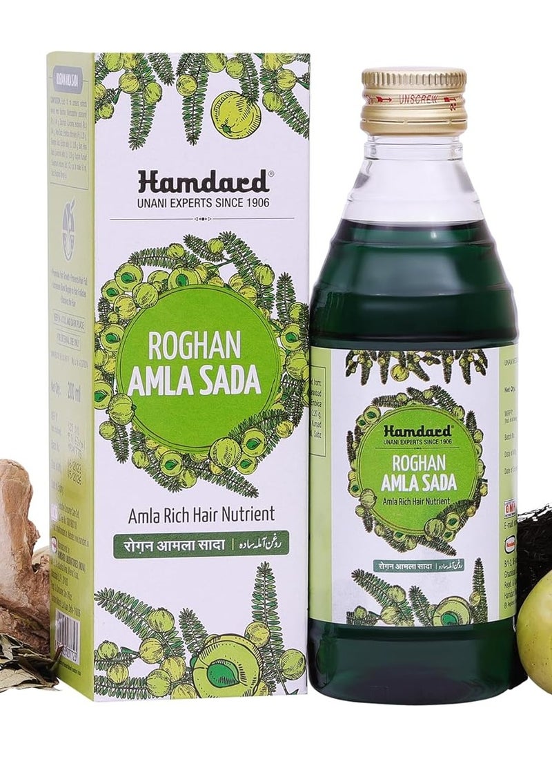 Hamdard Pure Herbal Hair Nourishment Rogan Amla Sadha (Oil) 200ml - pzsku/ZA9619CAF0435D86B56A2Z/45/_/1736090901/14efbd5c-577b-4d2f-8a32-095f7a331db9