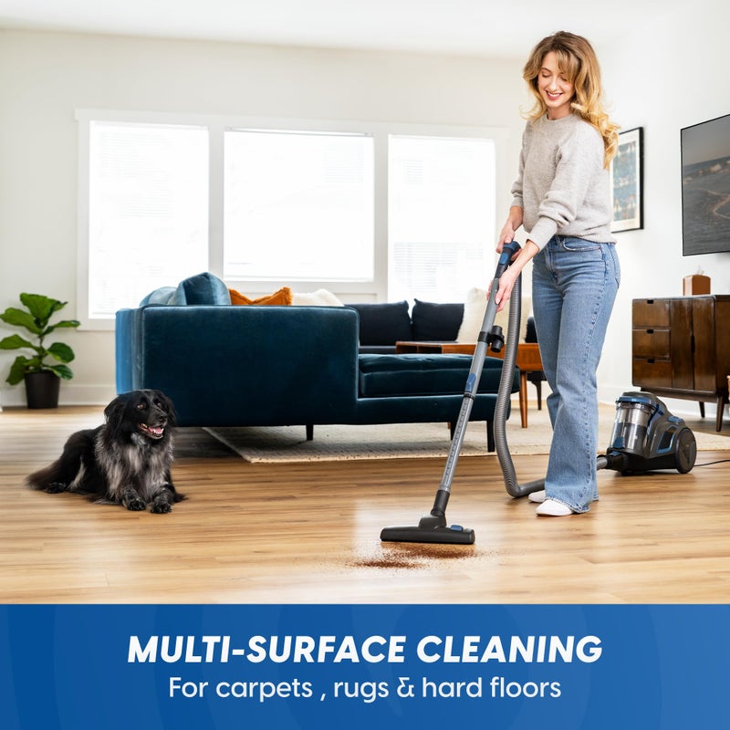 Vacmaster CC0501 Ultra Silent Bagless Canister Vacuum Powerful Cleaner with HEPA Filtration, One-Touch Release Dust Cup, Built-in Dust Tool & Retractable Cord for Low-Pile Carpet and Hard Floor - Image 4