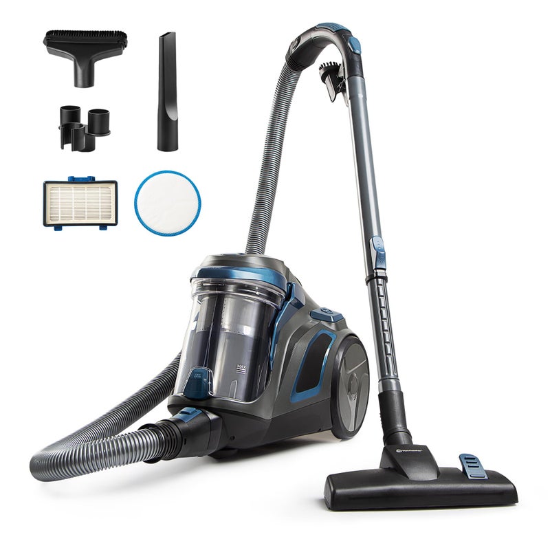 Vacmaster CC0501 Ultra Silent Bagless Canister Vacuum Powerful Cleaner with HEPA Filtration, One-Touch Release Dust Cup, Built-in Dust Tool & Retractable Cord for Low-Pile Carpet and Hard Floor - Image 1