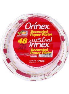 Decorated Paper Plates 48 Pieces