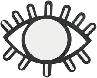 Amosfun Evil Eye Wall Mirror Wood Evil Eye Wall Art Boho Wall Mirror Decor Photography Prop Good Luck Protection Charm - Image 1