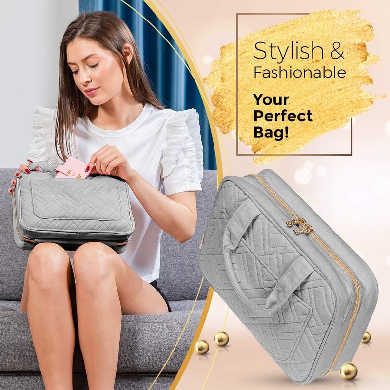 BOACAY Extra Large Hanging Travel Toiletry Bag for Women & Men, Makeup Bag - Image 4