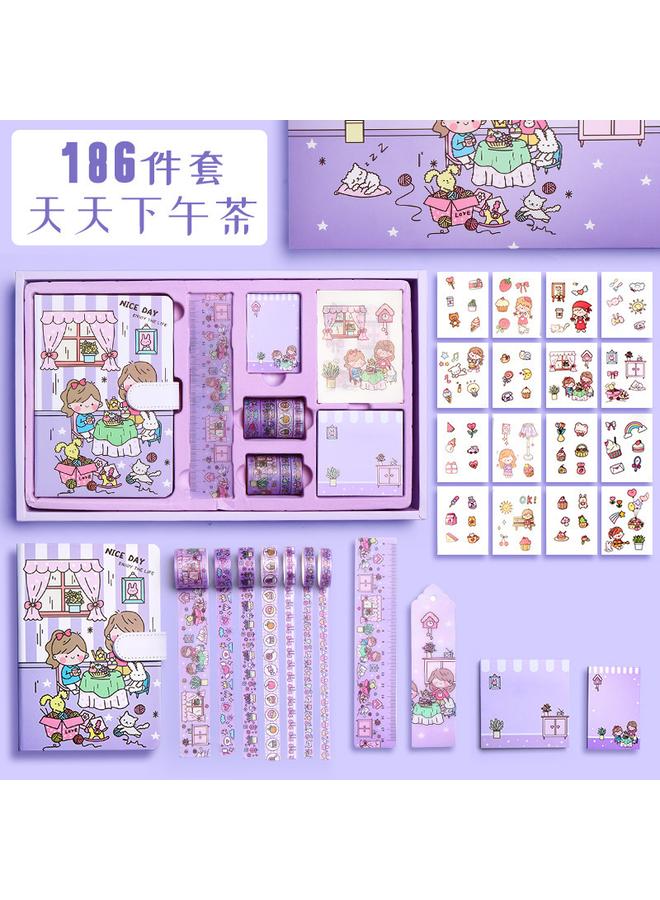 Bluejw 186 Pieces Of Hand-account Stickers This Book Suit Hand-account Books, Full Set Of Tools, Materials, Stickers, Books For Hand-account Materials - Image 1