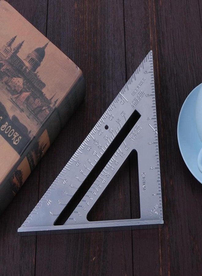 EGOODZ Triangle Ruler Set Aluminum Alloy - 30cm 45 90 Degree Set Square for Engineering Drawing Architecture Geometry Math - Professional Drafting Tools for Students Engineers Architects - Image 5