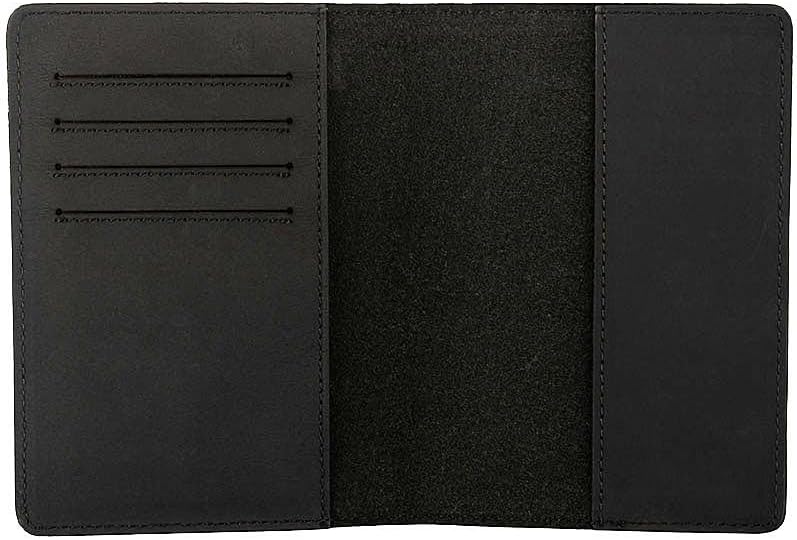 AGBIADD Genuine Leather Passport Holder Travel Wallet RFID Passport Cover Case for Women Men (Black) - Image 2