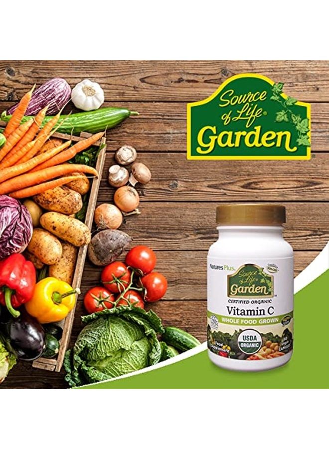 Nature's Plus فيتامين سي من ناتشرز بلس مصدر الحياة - 500 ملغ، 60 كبسولة نباتية - مكمل دعم المناعة من الطعام الكامل، مضاد للأكسدة - نباتي، خالي من الغلوتين - 30 حصة - Image 5