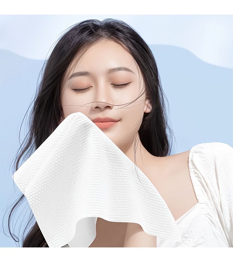 Extra Large Hanging Disposable Face Towels 100pcs Thickened Enlarged Makeup Remover Wipes Super Absorbent Suitable for Sensitive Skin Facial Cleansing Household and Beauty Salon Use - Image 1