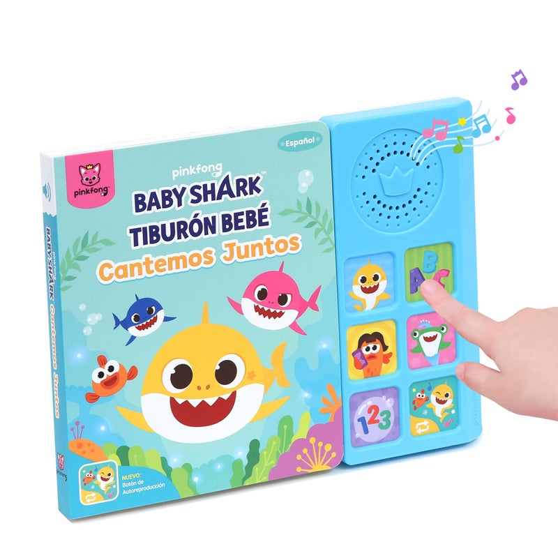 Pinkfong Baby Shark Sing-Alongs 6 Button Sound Book, Pinkfong Baby Shark Nursery Rhymes, Interactive Learning Books for Toddlers, Learning & Education Toys, Baby Shark Gifts - Image 1