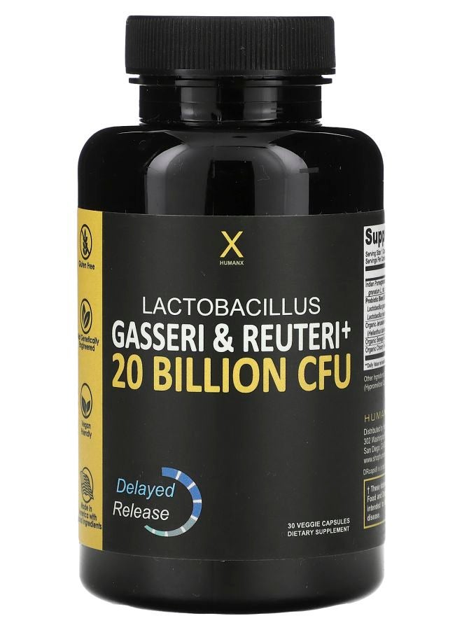 Lactobacillus Gasseri & Reuteri+ 20 Billion CFU 30 Veggie Capsules