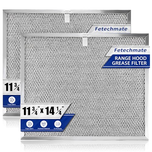 Fetechmate Allure Range Hood Grease Filter BPS1FA30 99010299 by Fetechmate 11-3/4" x 14-1/4" x 3/8" Aluminum Mesh Filter Fit for B-roan QS1 30" N-utone WS1 QS2 Range Hoods Replace S99010305 AP3378953-2 Pack - Image 1