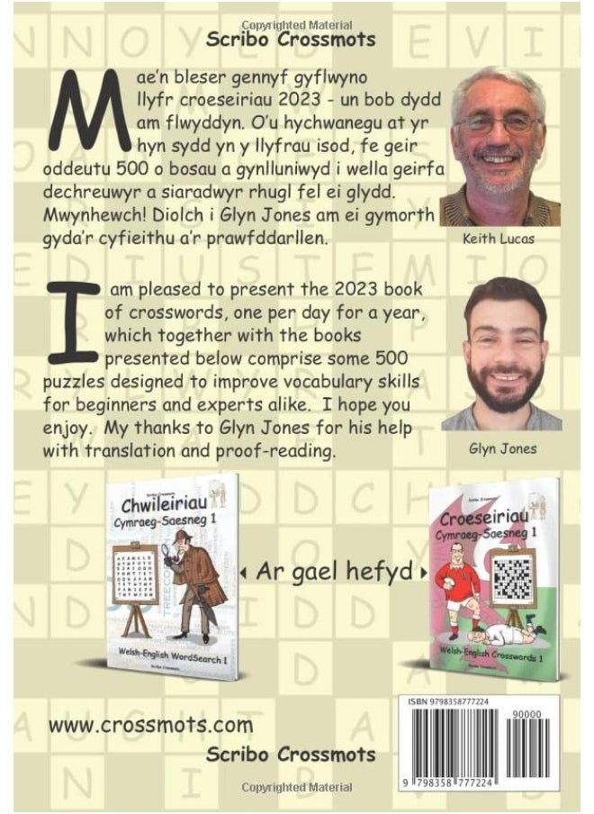 2023 365 croesair Cymraeg-Saesneg un bob dydd: 2023 365 One-a-Day Welsh-English Crosswords  - Image 2