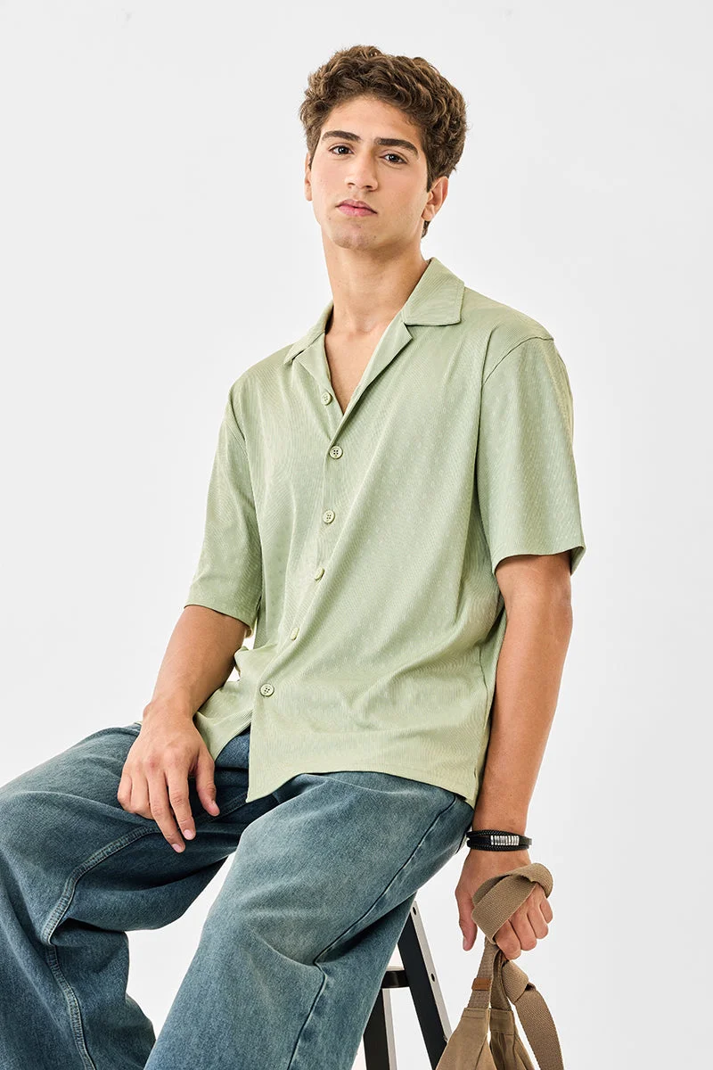 SNITCH Box Fit Half Sleeves Stretch Shirt