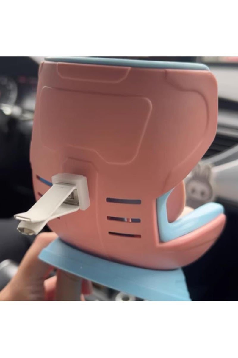 Firasa Doll car seat Compatible with 17cm Labu with Air Vent Clip and Desktop Display, Cute and Functional Car Ornament for Blind Box Doll Fans, Collectors - Image 3