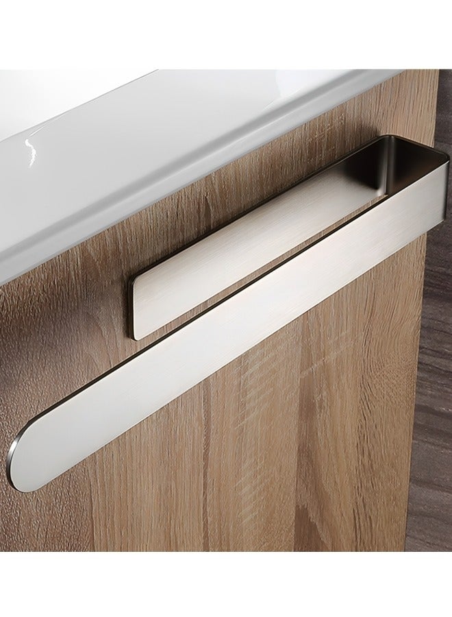 Beauenty Hand Towel Holder/Hand Towel Bar 14.6 Inch Adhesive Towel Holder,Bathroom Face Towel Holder Self,Thicken Stainless Steel Towel Rack for Bathroom Kitchen,NO Drilling(Silver) - Image 1