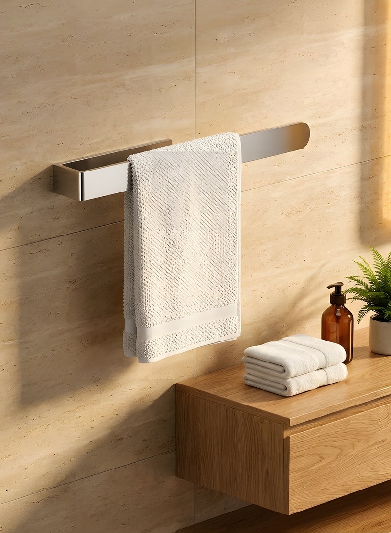 بيوينتي حامل مناشف اليد/شريط حامل مناشف اليد بطول 14.6 بوصة، حامل مناشف الوجه للحمام باللاصق، حامل مناشف الوجه الذاتي للحمام، حامل مناشف الفولاذ المقاوم للصدأ السميك للحمام والمطبخ، بدون حفر (فضي) - Image 3