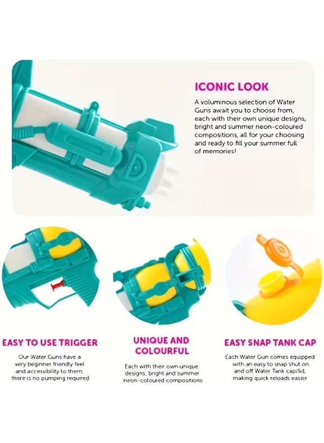 Goolsky 1pc Colorful Water Blaster Toy Gun for - Fun Summer Pool & Beach Party Toy, Random Mixed Colors (Blue), Durable Plastic Design with Cool Action Mechanism, Playful Outdoor Fun | Vibrant Toy Design | Colorful Water Gun - Image 3