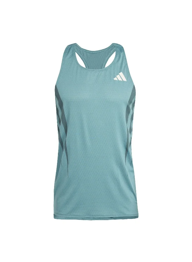 adidas Adizero A Sgl M Turquoise Running T-Shirts For Men XS