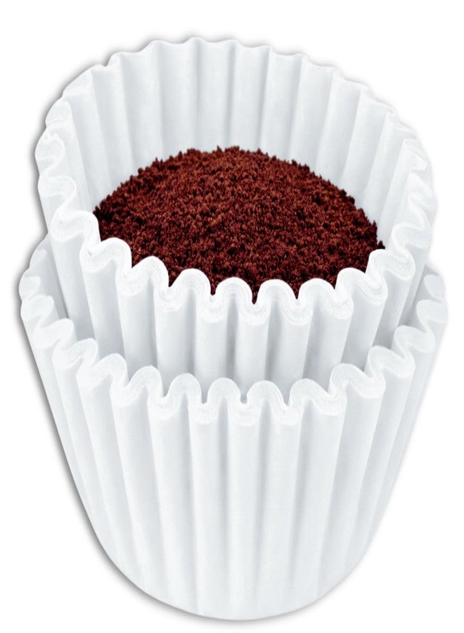 PR1M3 Coffee Filters for 8-12 Cup, 100 Count Basket Coffee Filters White Disposable Size 7.875 inch x 3.25 inch. - Image 2