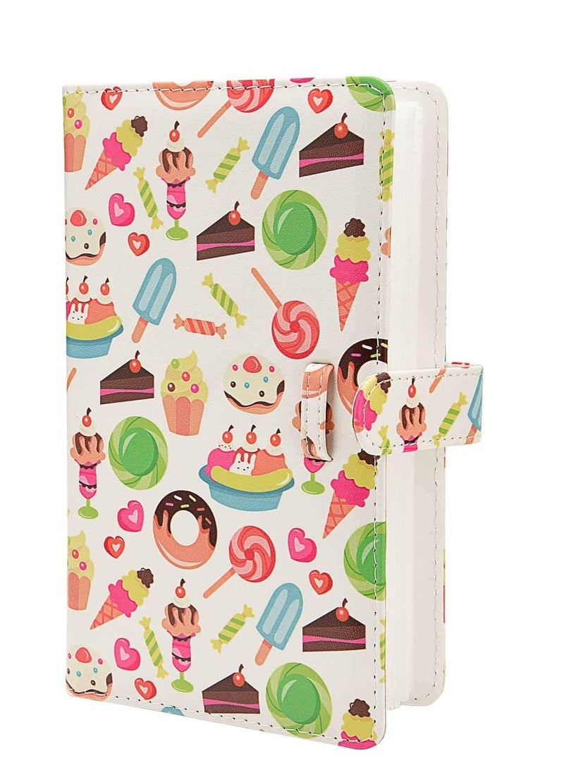 Mmmon 96 Pockets Mini Photo Album for Fujifilm Instax Mini 11 Camera,Card Stamp Storage Book(Candy Pattern) - Image 1