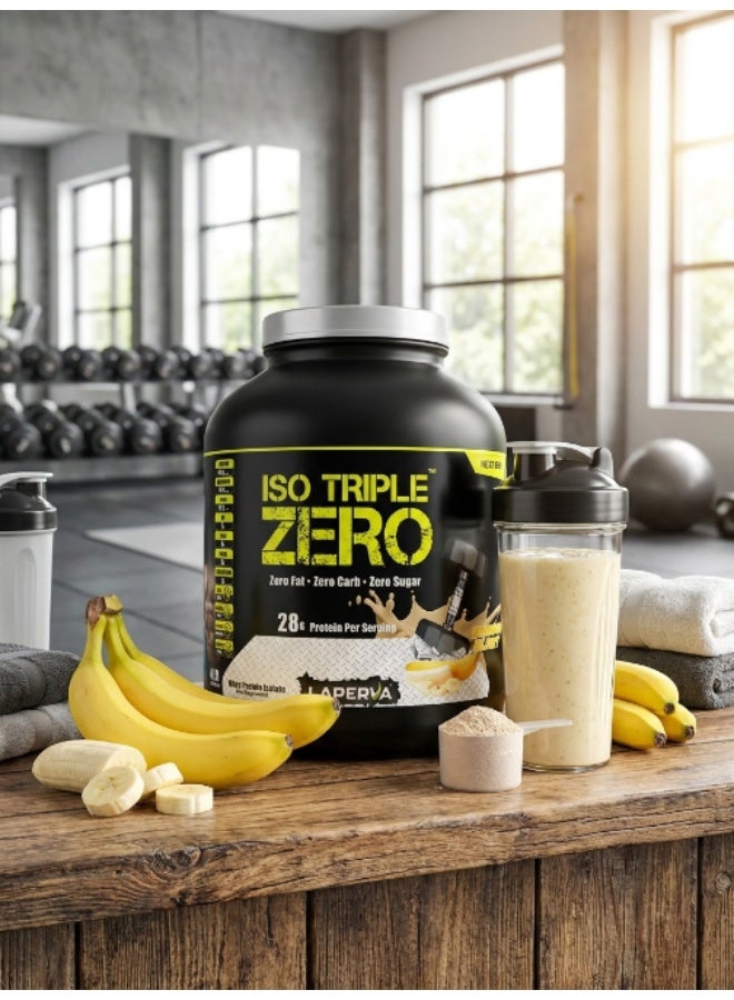 Laperva Iso Triple Zero Next Generation Banana 4 LB, Low-Carb Gluten-Free Whey Protein Powder for Muscle Growth and Recovery - Image 4